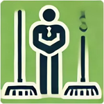 Posture while floor mopping