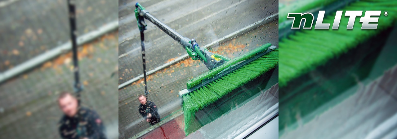 Safer | Unger nLite | Clean hard to reach windows while safely on the ground