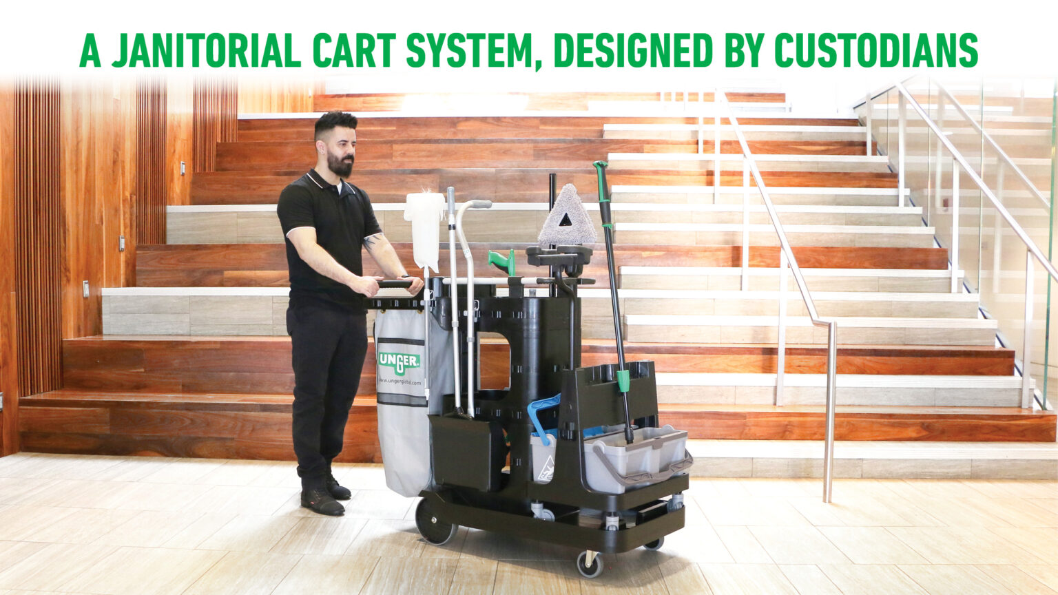 Janitorial Cart System Commercial Cleaning Cart Unger USA