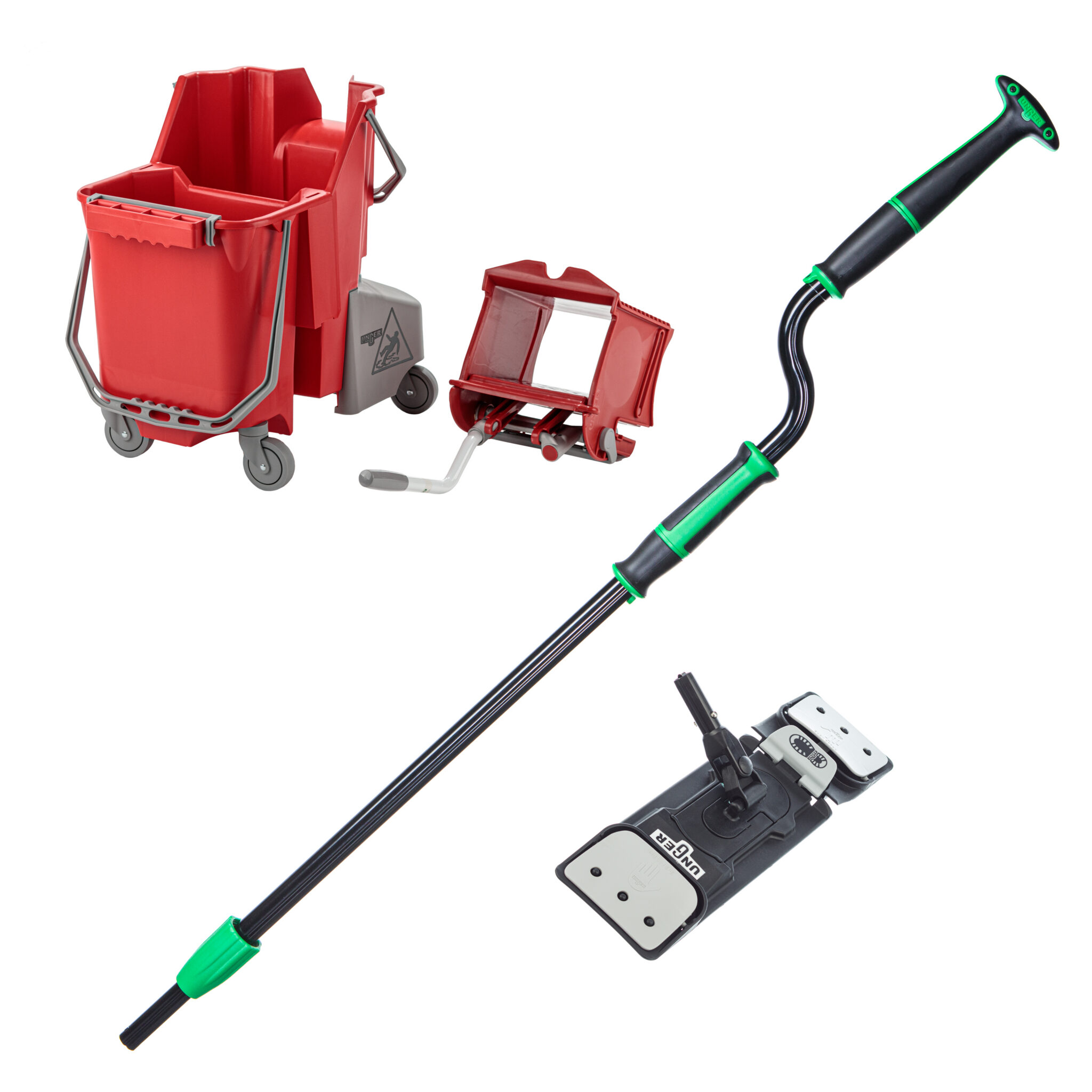 Unger Floor cleaning bucket kit in red hero image