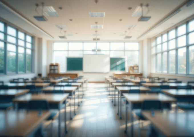 Empty Classroom Ready for Back to School