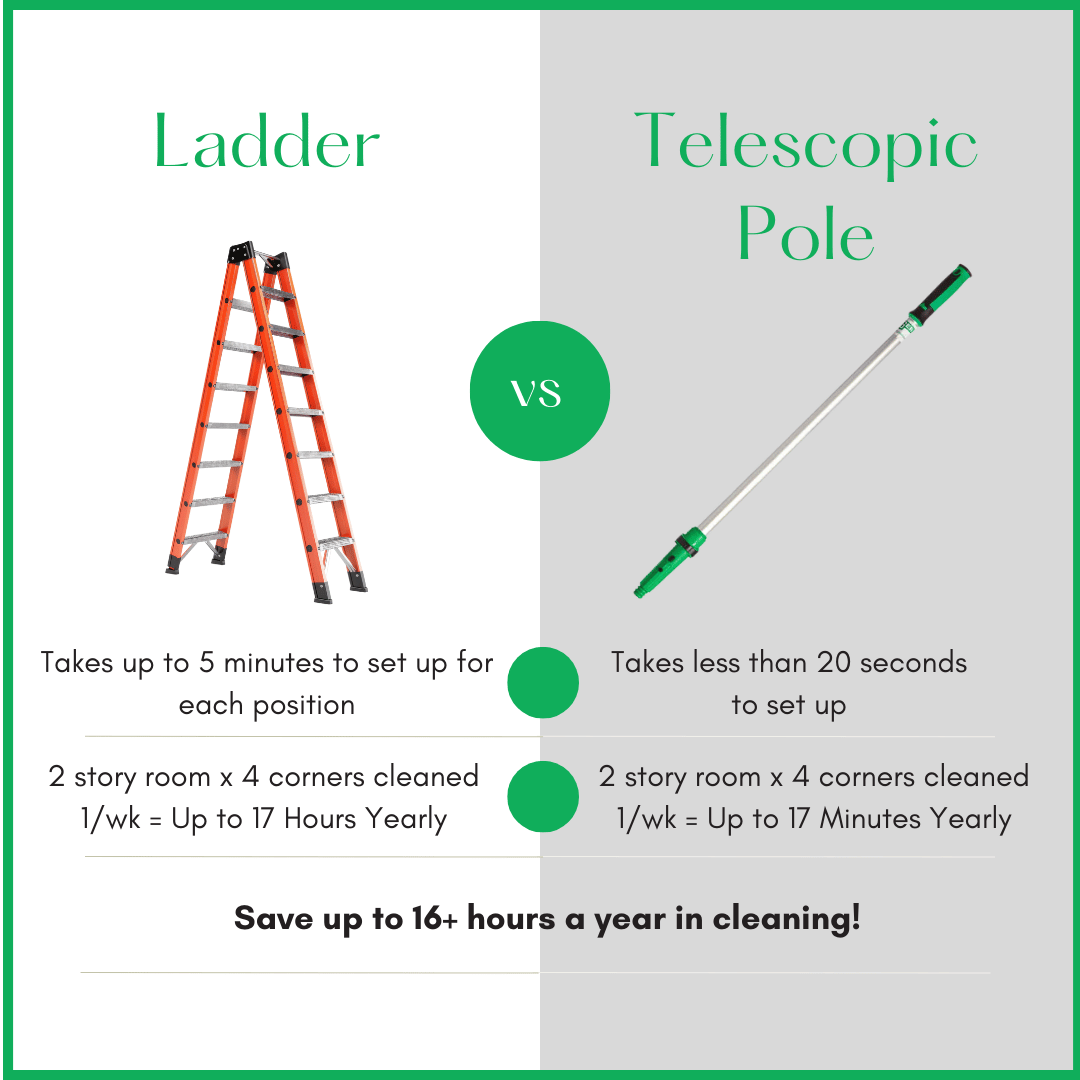 Ladder vs. Telescopic Pole