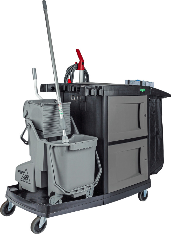 CleanRx Elite janitorial cart