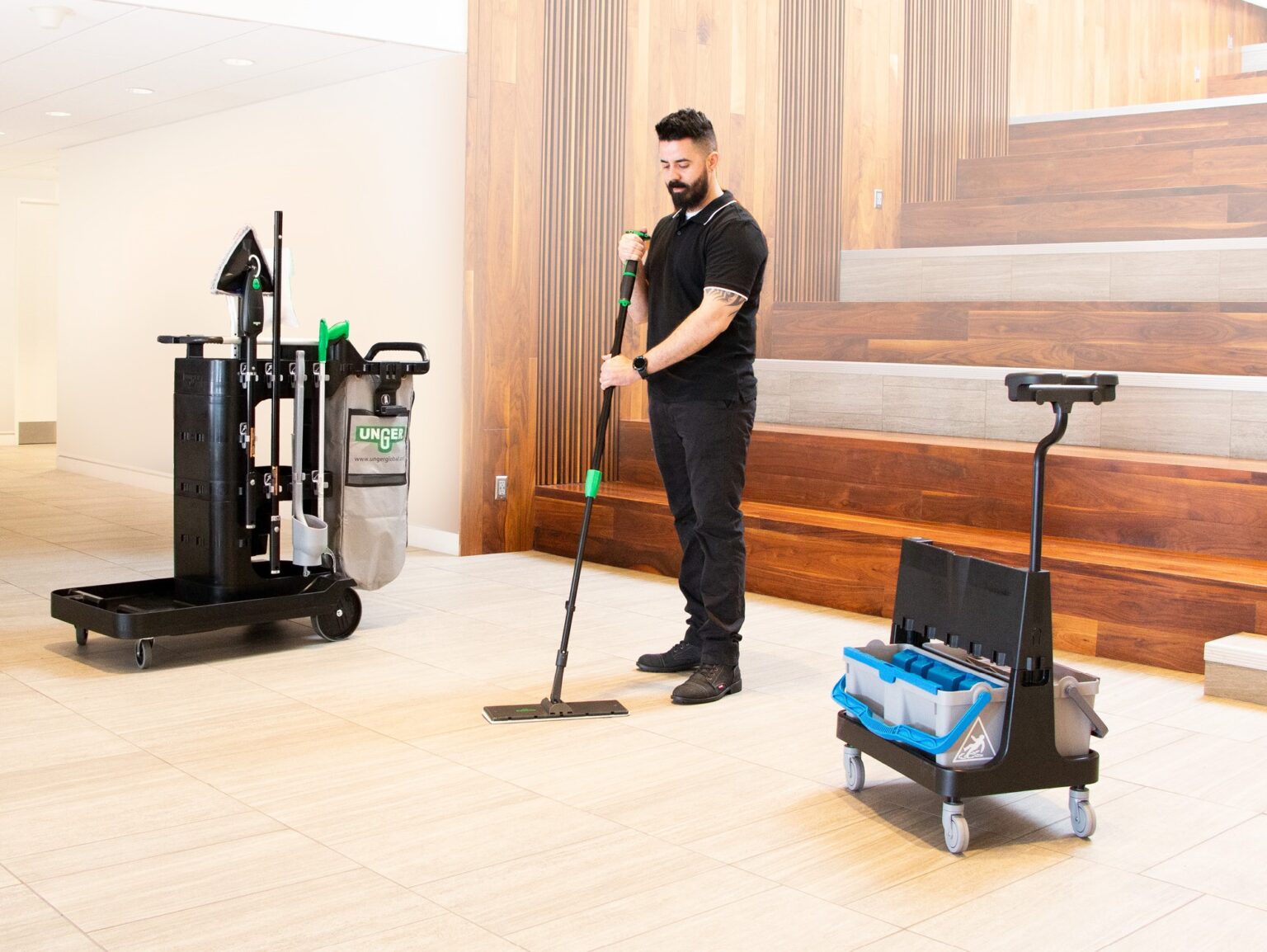 Janitorial Cart System Commercial Cleaning Cart Unger USA